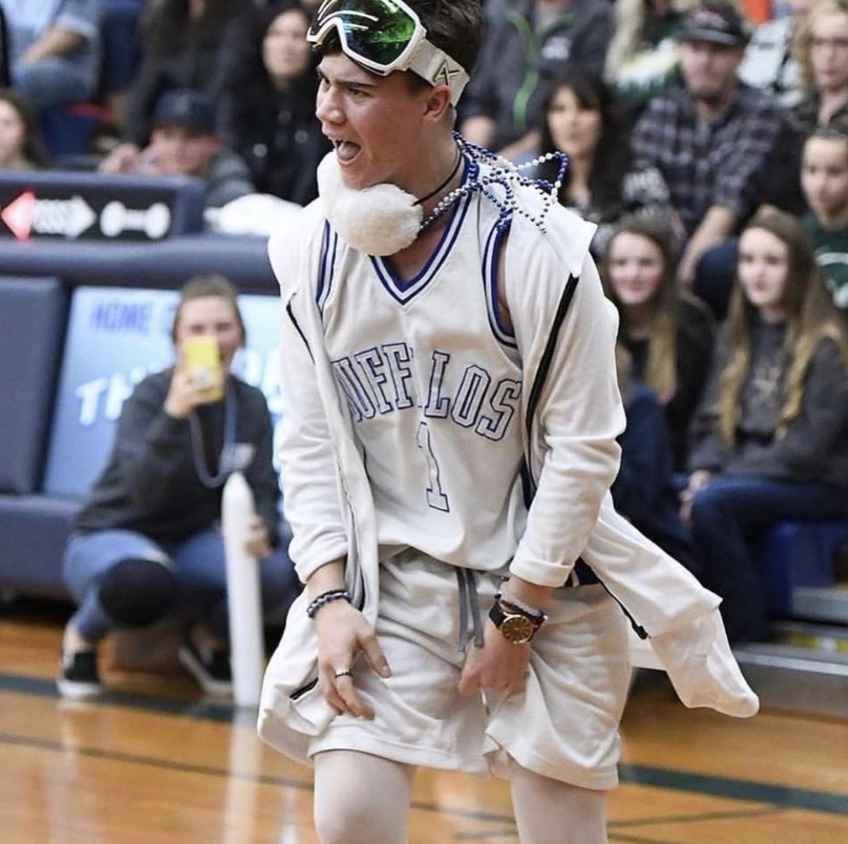 2. From entertaining fellow students at Amador High School as the leader of the Blue Crew to 17,000 on the Sacramento Kings’ court as a member of their Street Team, Zach Conrardy has always been an entertainer. Photo courtesy of AJ Johnson..jpeg